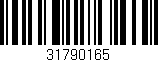 Código de barras (EAN, GTIN, SKU, ISBN): '31790165'