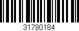Código de barras (EAN, GTIN, SKU, ISBN): '31790184'
