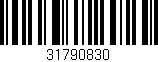 Código de barras (EAN, GTIN, SKU, ISBN): '31790830'