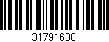 Código de barras (EAN, GTIN, SKU, ISBN): '31791630'
