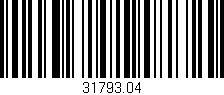 Código de barras (EAN, GTIN, SKU, ISBN): '31793.04'