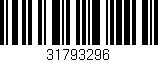 Código de barras (EAN, GTIN, SKU, ISBN): '31793296'