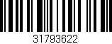 Código de barras (EAN, GTIN, SKU, ISBN): '31793622'