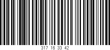 Código de barras (EAN, GTIN, SKU, ISBN): '317_16_33_42'