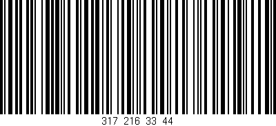 Código de barras (EAN, GTIN, SKU, ISBN): '317_216_33_44'