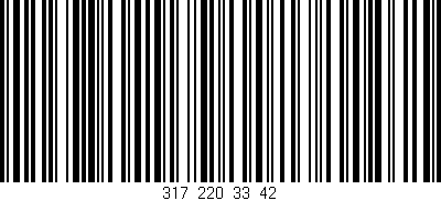 Código de barras (EAN, GTIN, SKU, ISBN): '317_220_33_42'