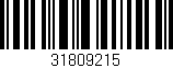 Código de barras (EAN, GTIN, SKU, ISBN): '31809215'