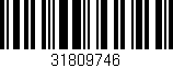 Código de barras (EAN, GTIN, SKU, ISBN): '31809746'