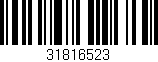 Código de barras (EAN, GTIN, SKU, ISBN): '31816523'