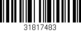 Código de barras (EAN, GTIN, SKU, ISBN): '31817483'