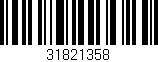 Código de barras (EAN, GTIN, SKU, ISBN): '31821358'