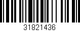 Código de barras (EAN, GTIN, SKU, ISBN): '31821436'