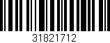 Código de barras (EAN, GTIN, SKU, ISBN): '31821712'