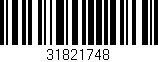 Código de barras (EAN, GTIN, SKU, ISBN): '31821748'