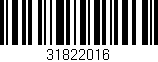 Código de barras (EAN, GTIN, SKU, ISBN): '31822016'