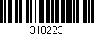 Código de barras (EAN, GTIN, SKU, ISBN): '318223'