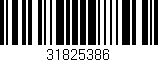 Código de barras (EAN, GTIN, SKU, ISBN): '31825386'