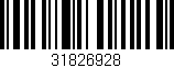 Código de barras (EAN, GTIN, SKU, ISBN): '31826928'