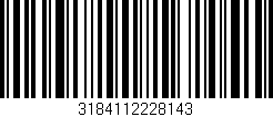 Código de barras (EAN, GTIN, SKU, ISBN): '3184112228143'