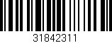 Código de barras (EAN, GTIN, SKU, ISBN): '31842311'