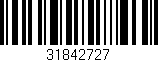 Código de barras (EAN, GTIN, SKU, ISBN): '31842727'