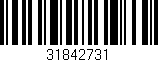 Código de barras (EAN, GTIN, SKU, ISBN): '31842731'
