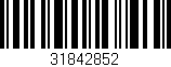 Código de barras (EAN, GTIN, SKU, ISBN): '31842852'