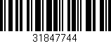 Código de barras (EAN, GTIN, SKU, ISBN): '31847744'