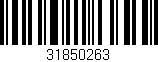 Código de barras (EAN, GTIN, SKU, ISBN): '31850263'