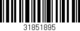 Código de barras (EAN, GTIN, SKU, ISBN): '31851895'