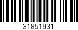 Código de barras (EAN, GTIN, SKU, ISBN): '31851931'