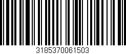 Código de barras (EAN, GTIN, SKU, ISBN): '3185370061503'