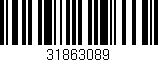 Código de barras (EAN, GTIN, SKU, ISBN): '31863089'