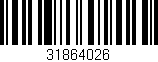 Código de barras (EAN, GTIN, SKU, ISBN): '31864026'