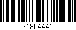 Código de barras (EAN, GTIN, SKU, ISBN): '31864441'