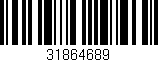 Código de barras (EAN, GTIN, SKU, ISBN): '31864689'