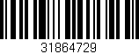 Código de barras (EAN, GTIN, SKU, ISBN): '31864729'