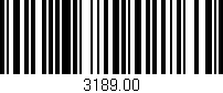 Código de barras (EAN, GTIN, SKU, ISBN): '3189.00'