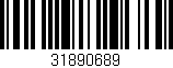 Código de barras (EAN, GTIN, SKU, ISBN): '31890689'