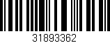 Código de barras (EAN, GTIN, SKU, ISBN): '31893362'