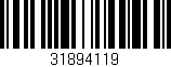 Código de barras (EAN, GTIN, SKU, ISBN): '31894119'