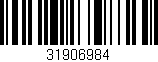 Código de barras (EAN, GTIN, SKU, ISBN): '31906984'