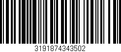 Código de barras (EAN, GTIN, SKU, ISBN): '3191874343502'