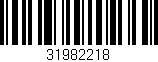 Código de barras (EAN, GTIN, SKU, ISBN): '31982218'