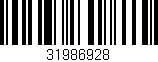 Código de barras (EAN, GTIN, SKU, ISBN): '31986928'