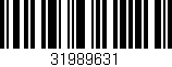 Código de barras (EAN, GTIN, SKU, ISBN): '31989631'