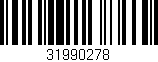Código de barras (EAN, GTIN, SKU, ISBN): '31990278'