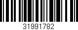 Código de barras (EAN, GTIN, SKU, ISBN): '31991782'