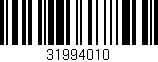 Código de barras (EAN, GTIN, SKU, ISBN): '31994010'