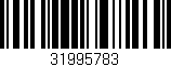 Código de barras (EAN, GTIN, SKU, ISBN): '31995783'